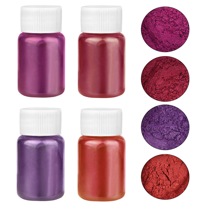 4 Colors/Set Pearlescent Powde - Resin Pigment Set 评论和价格