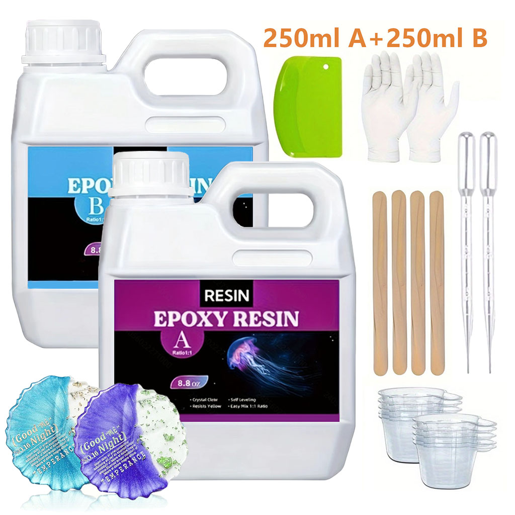125ml/250ml Crystal Clear Cast - Resin Jewelry Kit 评论和价格