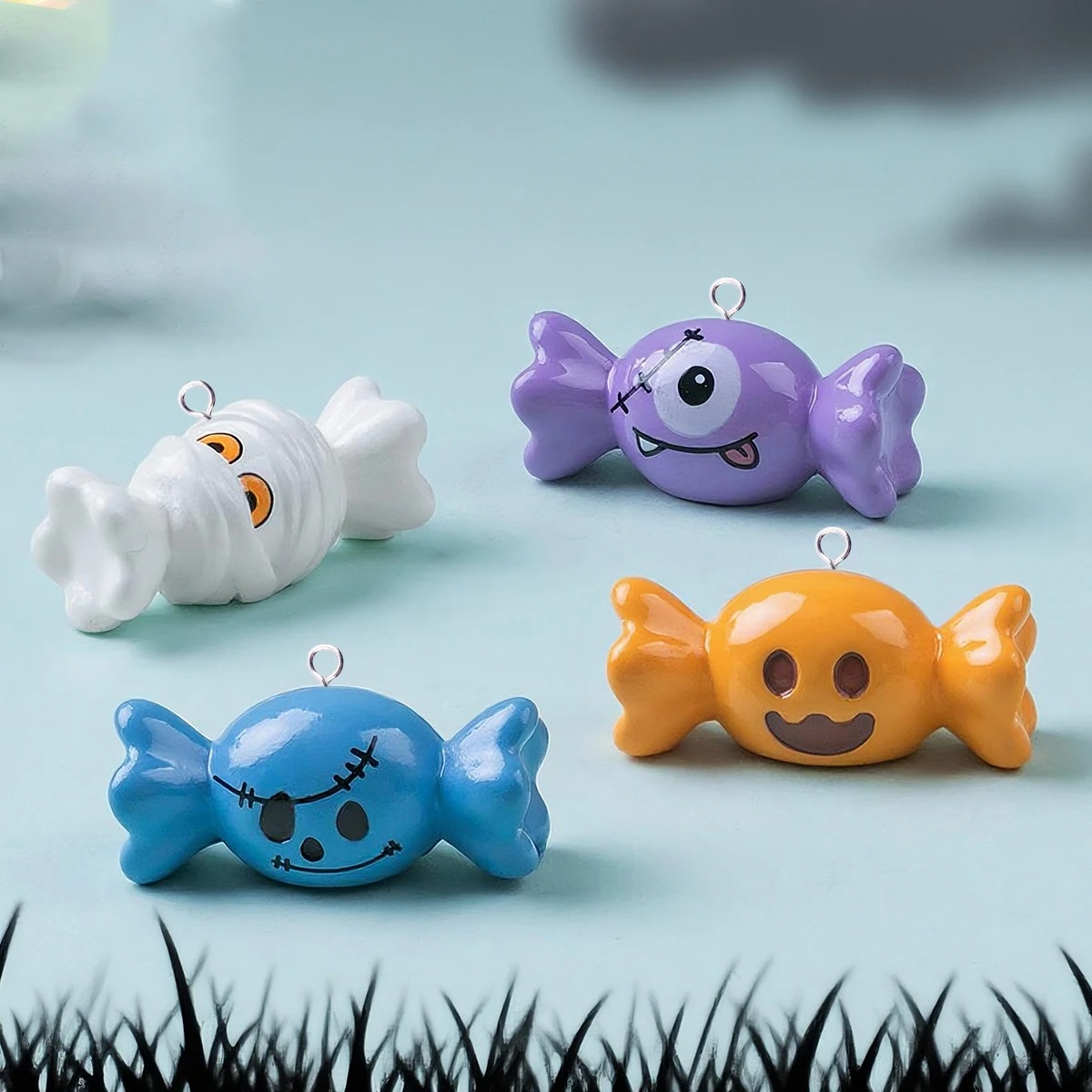 10Pcs European Halloween Candy - Resin Craft Projects 评论和价格