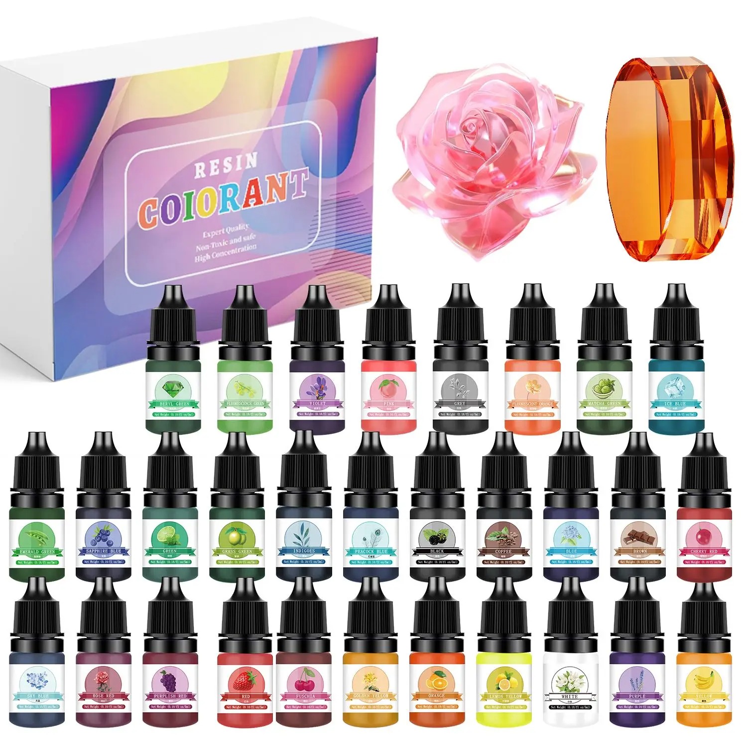 30Colors 5ml Epoxy Resin Pigme - Resin Pigment Set 评论和价格