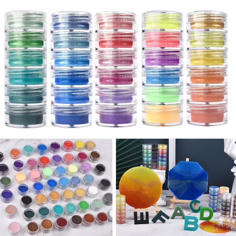 6 Colors/Set Pearlescent Powde - Resin Pigment Set 评论和价格