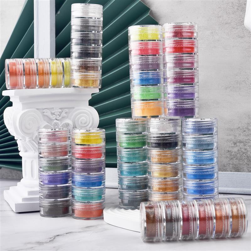 6 Colors/Set Pearlescent Powde - Resin Pigment Set 评论和价格