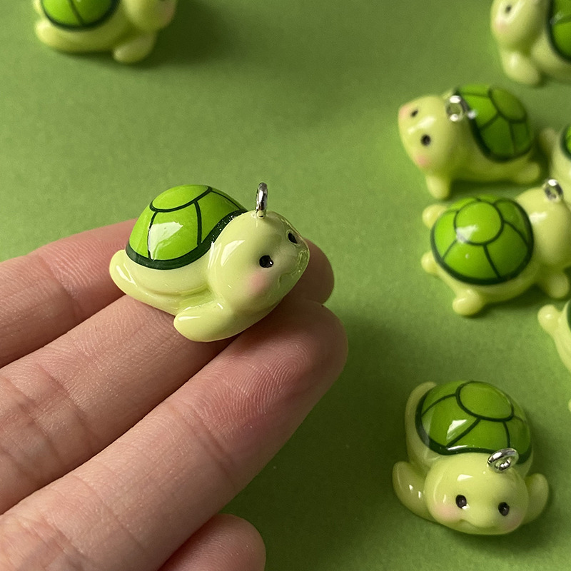 10pcs Funny Green Turtle Resin - Resin Craft Projects 评论和价格