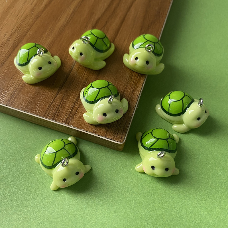10pcs Funny Green Turtle Resin - Resin Craft Projects 评论和价格