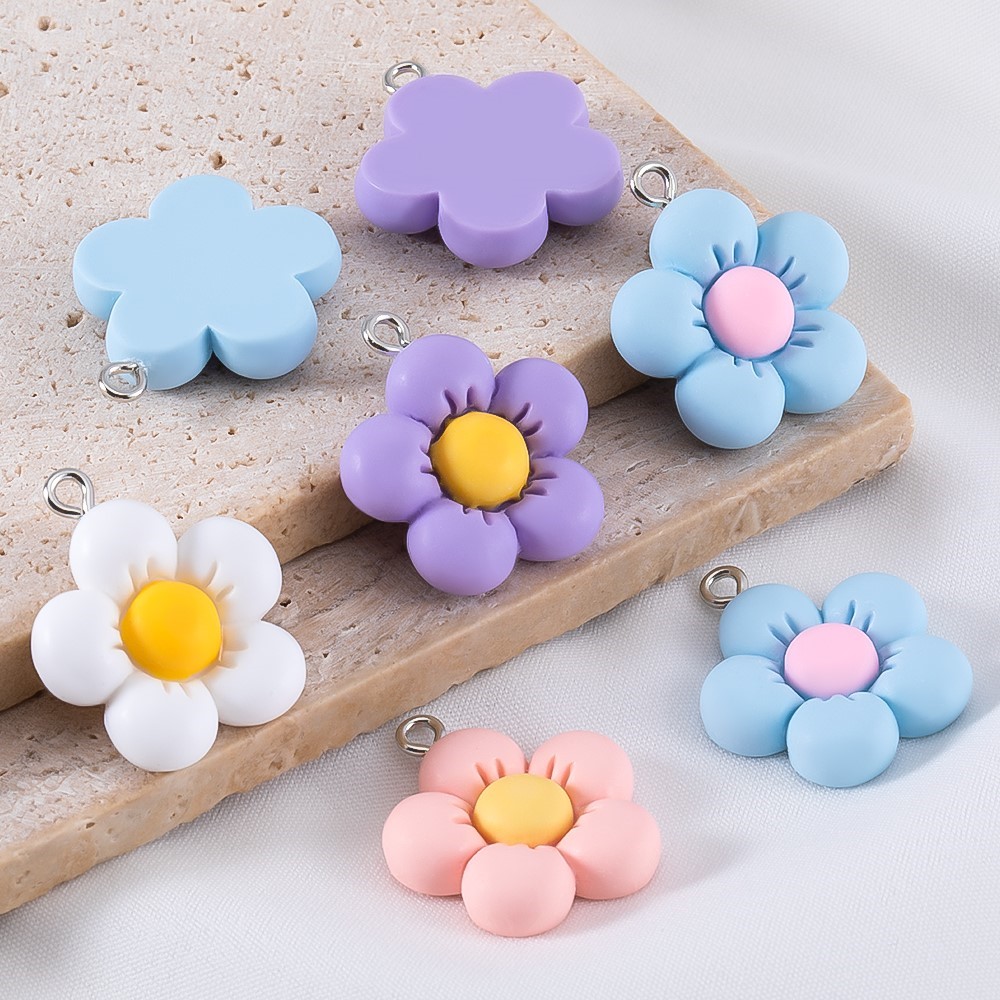 10pcs 1pcs 21*25mm Colorful Re - Flower Preservation Resin 评论和价格