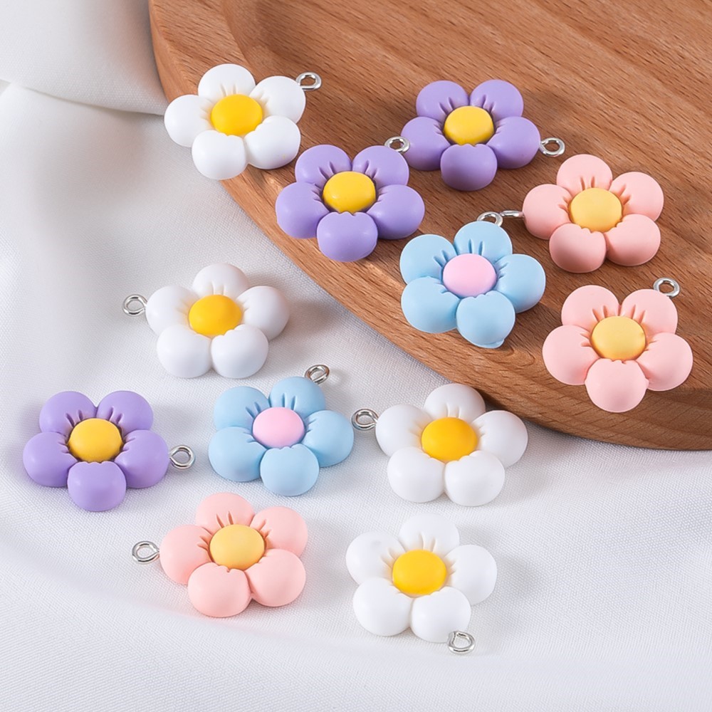 10pcs 1pcs 21*25mm Colorful Re - Flower Preservation Resin 评论和价格