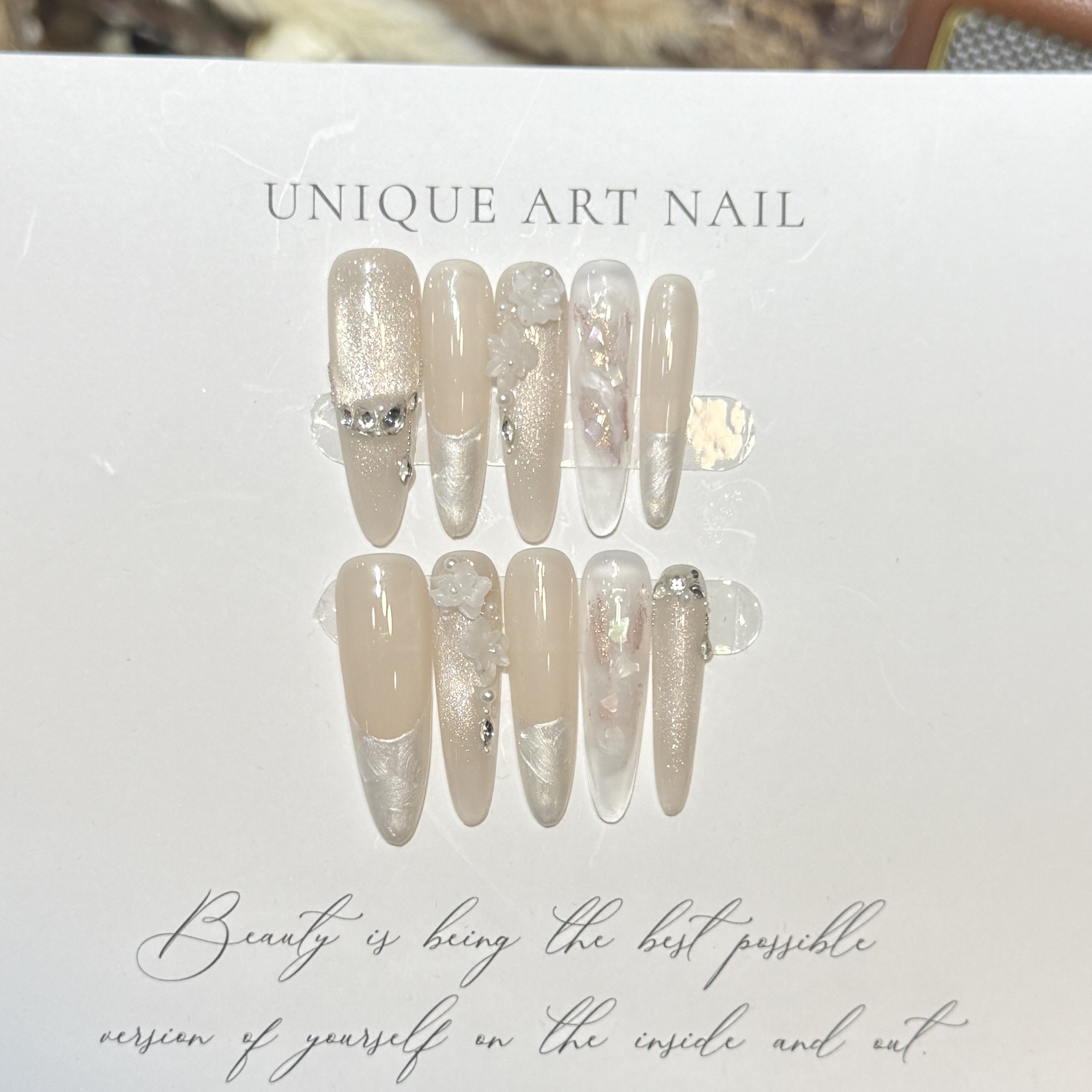 Press On Nails 10PCS Purple Fa - Resin Craft Material 评论和价格