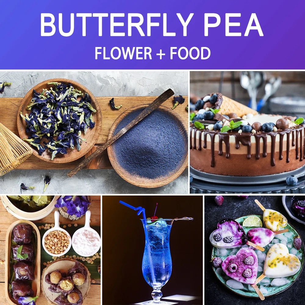Organic Butterfly Pea Flower T - Dried Flower Bulk 评论和价格