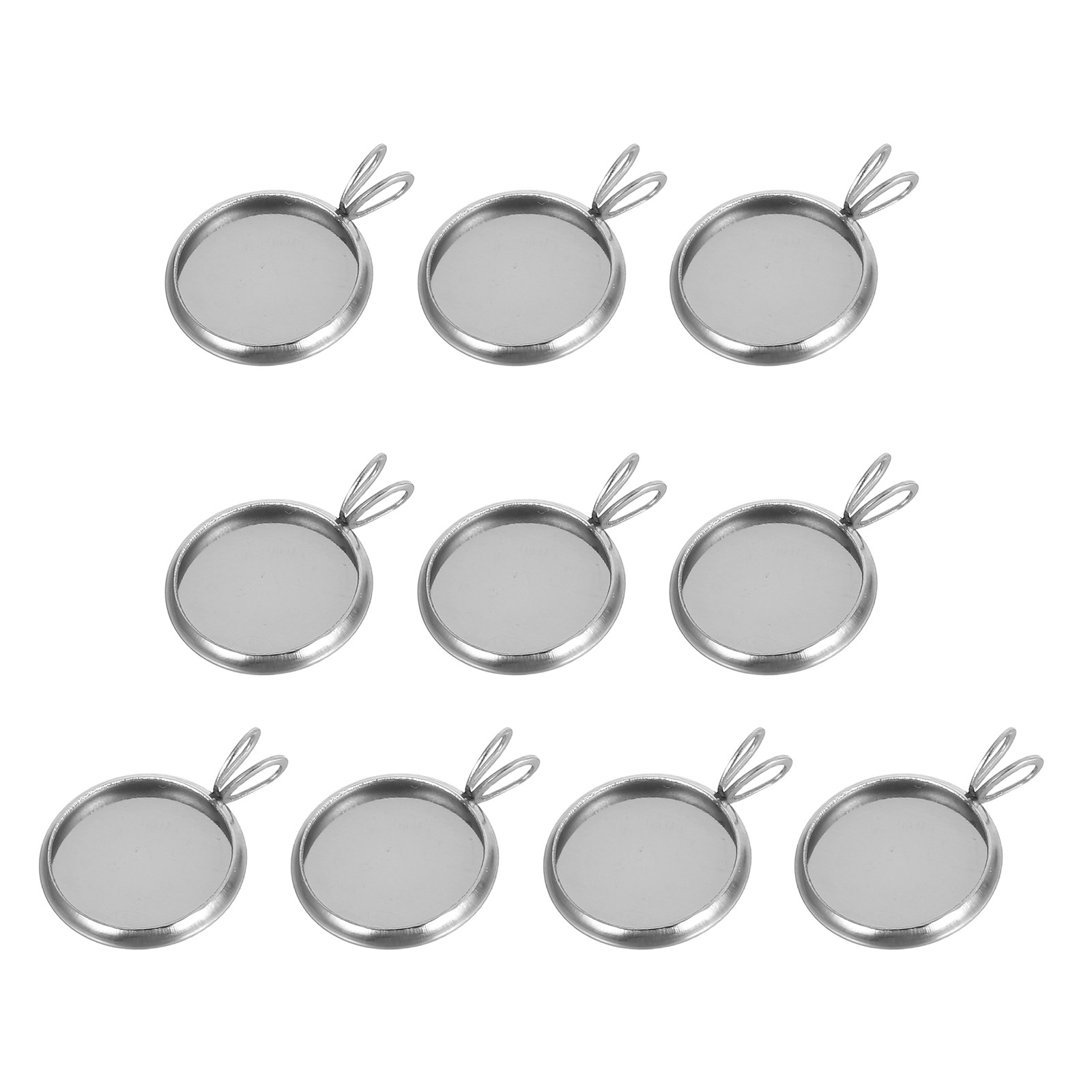 10Pcs 12Mm Round Tray Pendant  - Crafting Resin 评论和价格