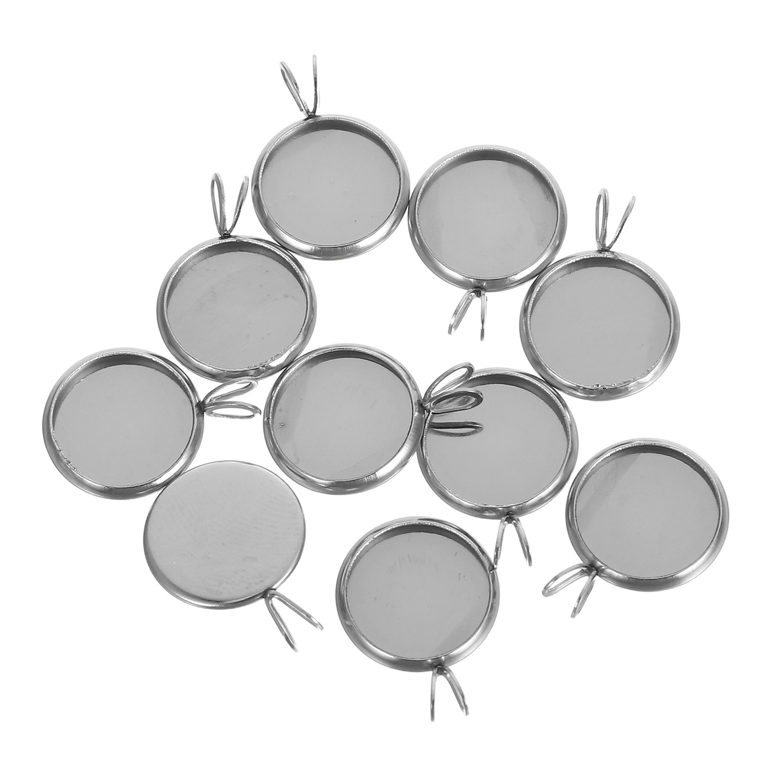 10Pcs 12Mm Round Tray Pendant  - Crafting Resin 评论和价格