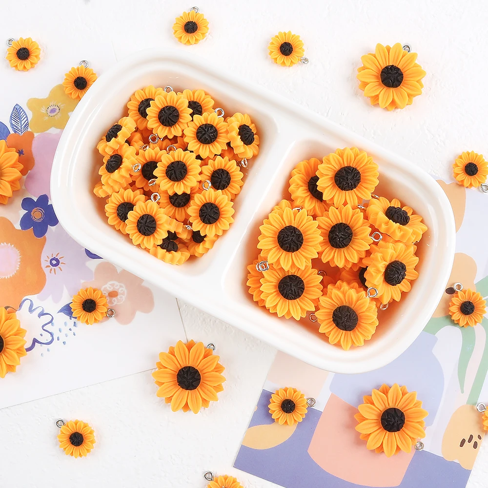 10pcs 16/18/24/30mm Resin Sunf - Flower Preservation Resin 评论和价格