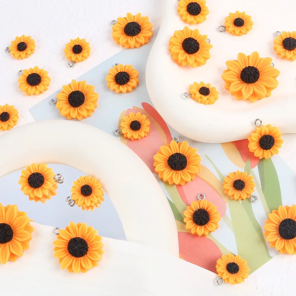 10pcs 16/18/24/30mm Resin Sunf - Flower Preservation Resin 评论和价格