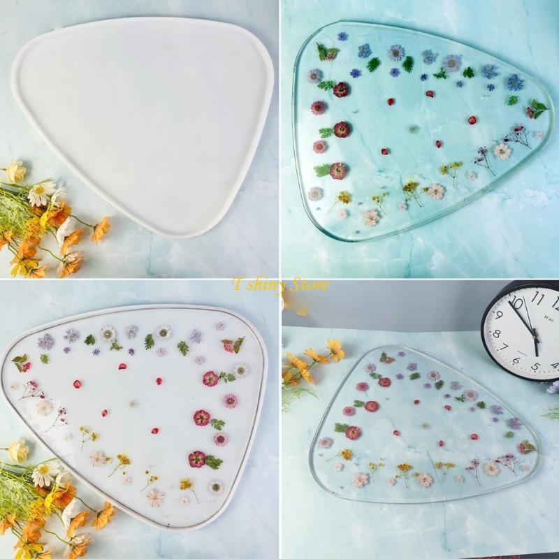 N58F Large Triangle Resin Tabl - Serving Tray Mold 评论和价格
