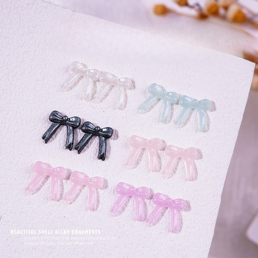 100pcs/pack New Glitter Bow Ti - Resin Glitter Pack 评论和价格