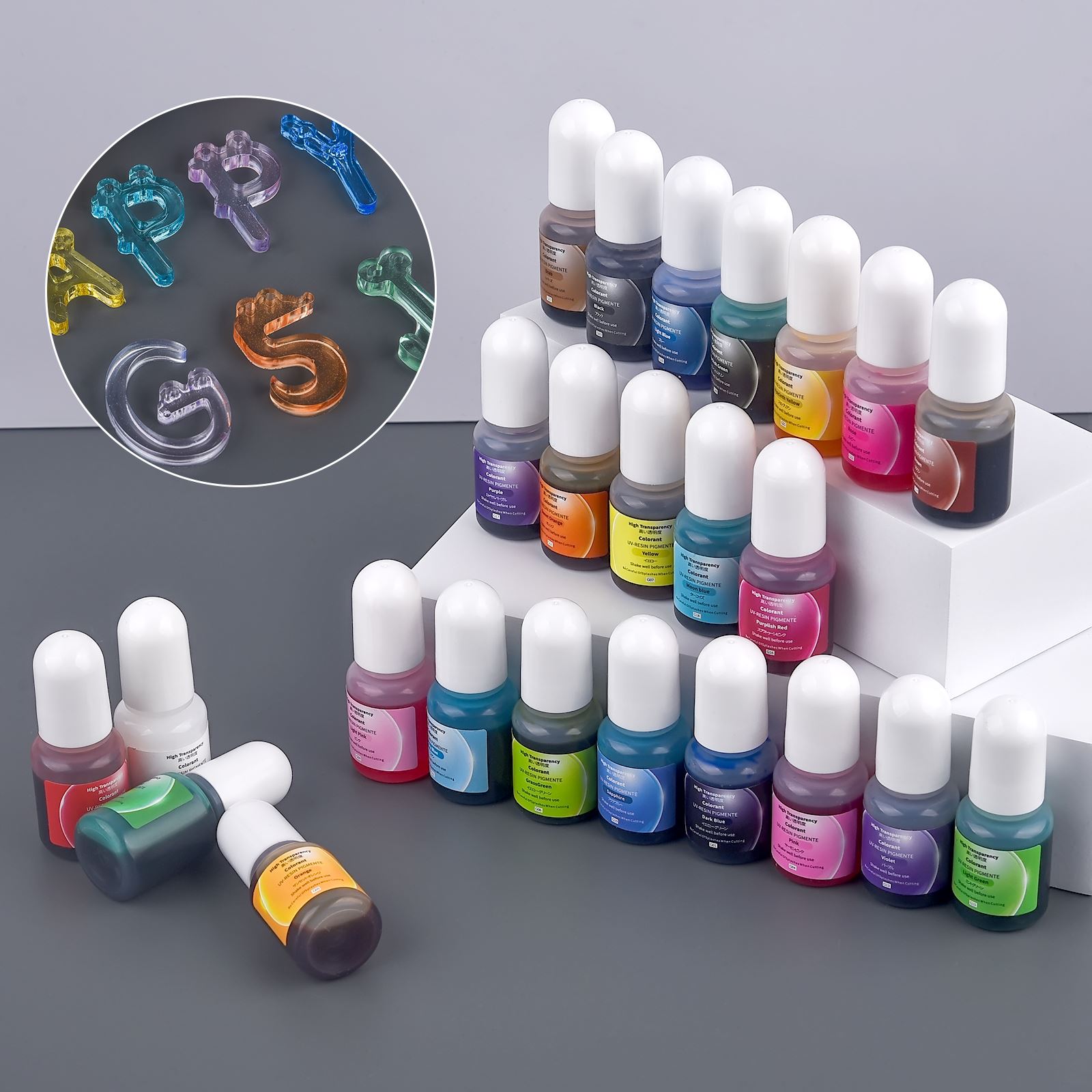 24Colors 5ml Epoxy Resin Pigme - Epoxy Uv Resin Kit 评论和价格