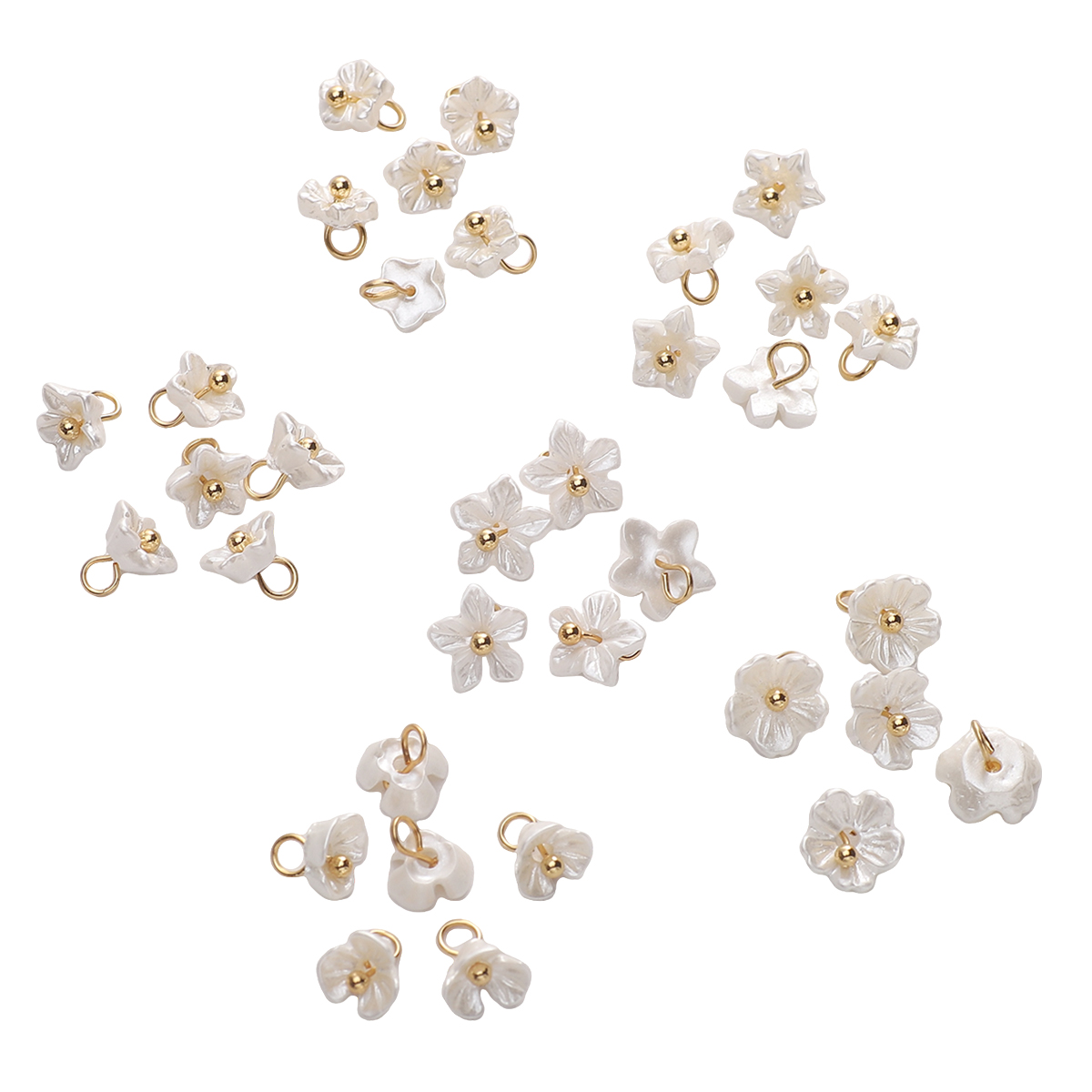 5pcs White Mini Small Flowers  - Flower Preservation Resin 评论和价格