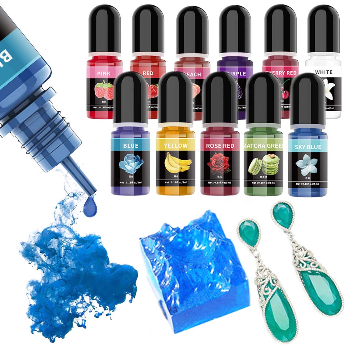 5ml/Bottle Epoxy Resin Pigment - Resin Pigment Set 评论和价格