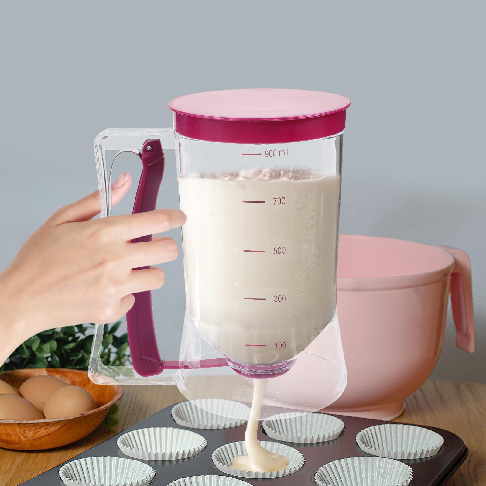 900ml Batter Dispenser Cupcake - Mixing Cup Silicone 评论和价格