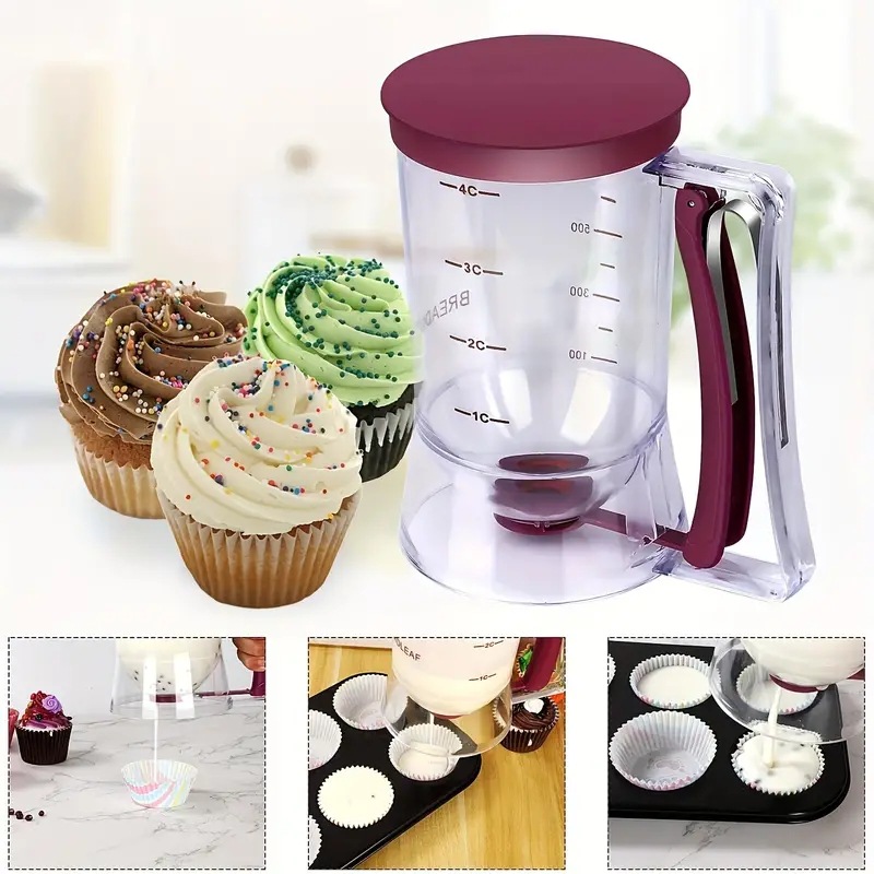 900ml Batter Dispenser Cupcake - Mixing Cup Silicone 评论和价格