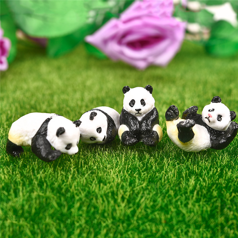 4pcs/Set Cute Panda Moss Micro - Terrarium Moss Art 评论和价格