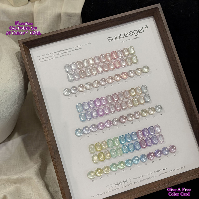 36 Colors Cat Eye Gel Polish S - Resin Glitter Pack 评论和价格