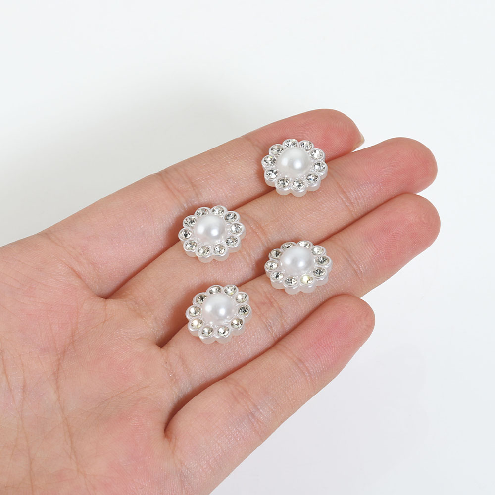 50pcs White Flat Imitation Pea - Flower Preservation Resin 评论和价格