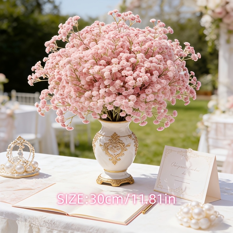 130-Stem Pink Gypsophila Artif - Dried Flower Bulk 评论和价格