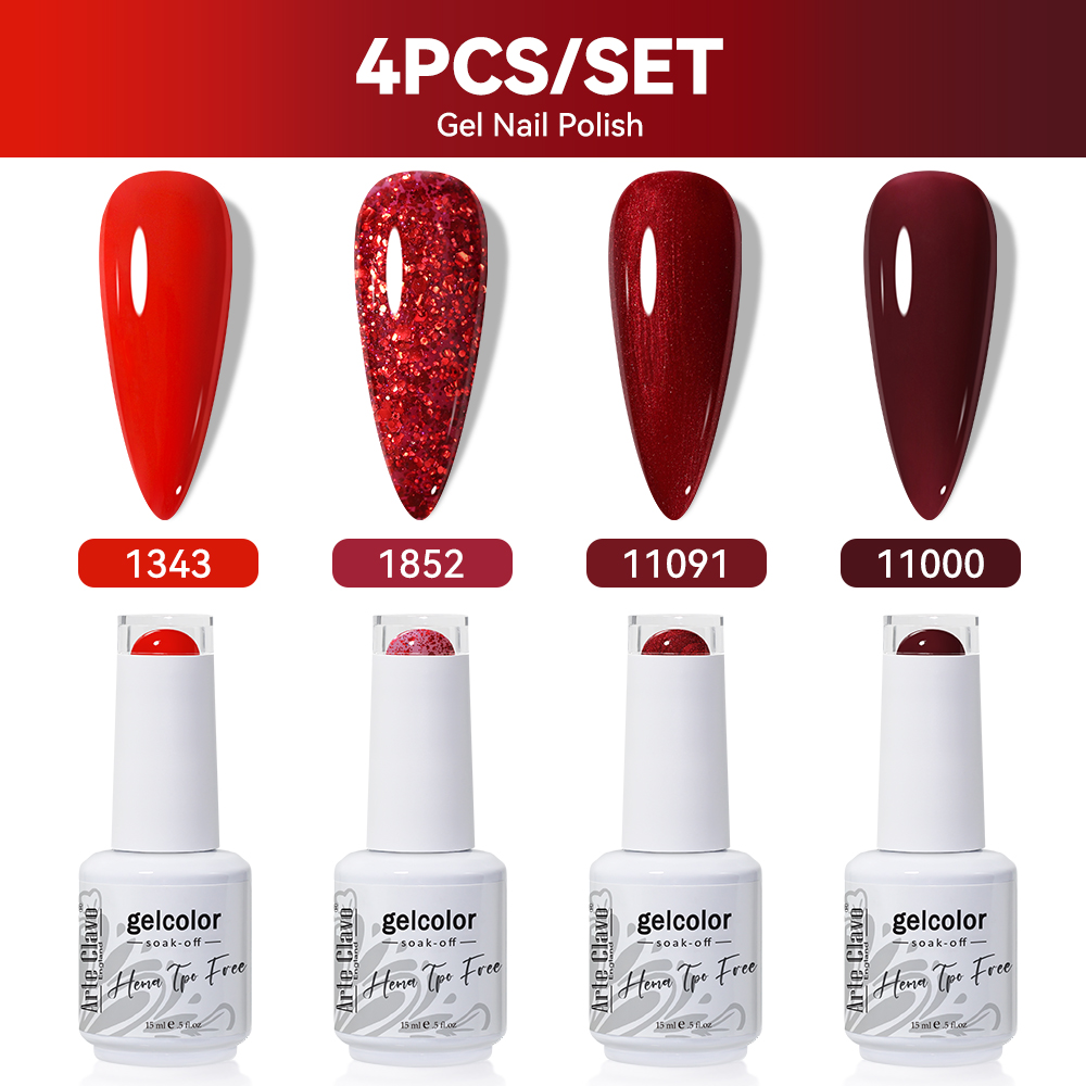 Arte Clavo 4pcs/Set Gel Nail P - Resin Glitter Pack 评论和价格
