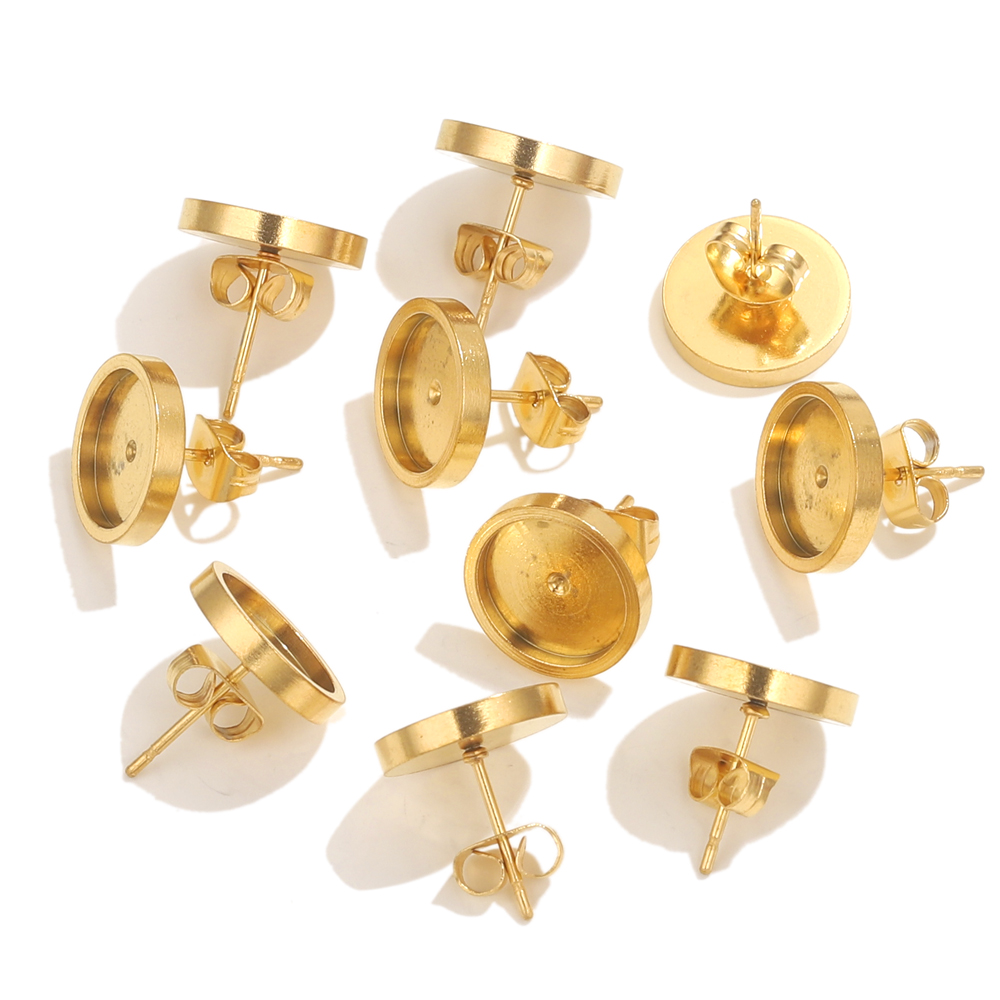 10pcs Stainless Steel Gold Ear - Resin Craft Projects 评论和价格