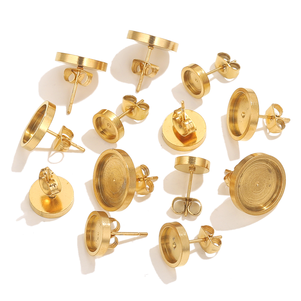 10pcs Stainless Steel Gold Ear - Resin Craft Projects 评论和价格